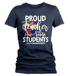 Women's Autism Teacher Shirt Autism Shirts Proud Teacher Au-Some Students Tee Teach Heart Awareness Tee