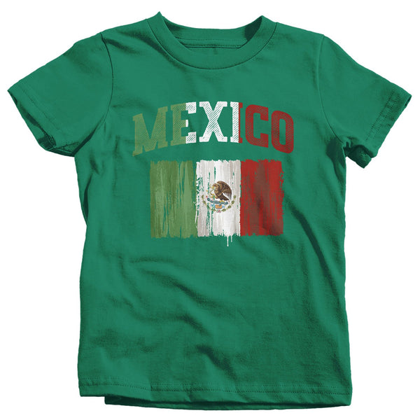 Kids Mexico T Shirt Cinco De Mayo Shirts Mexican Flag Grunge Graphic Tee Mexican Pride Tshirt-Shirts By Sarah