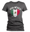 Women's Viva Mexico T Shirt Cinco De Mayo Shirts Mexican Flag Heart Graphic Tee Mexican Pride Tshirt