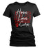 Women's Hope Love Cure ALS T-Shirt Red ALS Amyotrophic Lateral Sclerosis Ribbon Awareness Shirt-Shirts By Sarah