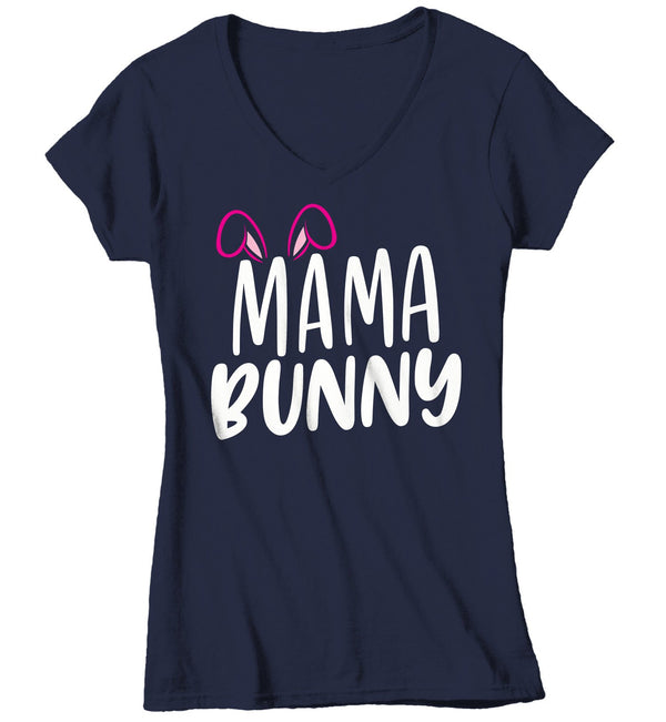 Women's Easter Shirt Mama Bunny T-Shirts Cute Mom Bunny Ears Easter TShirt Easter Tee Mother Shirt-Shirts By Sarah