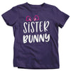 Girl's Easter Shirt Sister Bunny T-Shirts Cute Sisters Bunny Ears Easter TShirt Easter Tee Sister Shirt