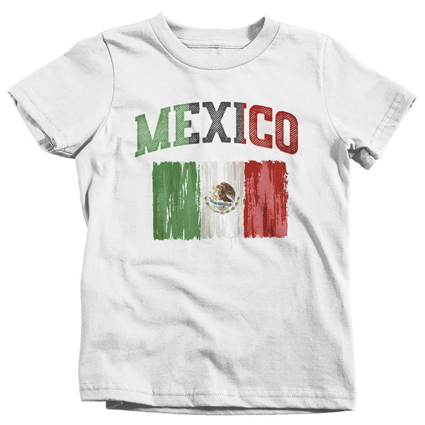 Kids Mexico T Shirt Cinco De Mayo Shirts Mexican Flag Grunge Graphic Tee Mexican Pride Tshirt-Shirts By Sarah