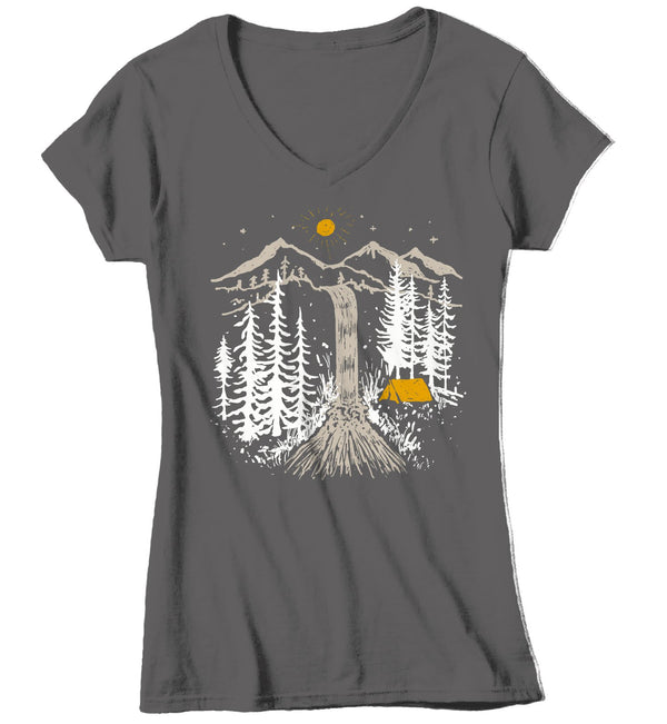 Women's Waterfall T Shirt Hipster Shirt Hiking Shirts Camping Shirts Hipster Camping Shirt Jungle T Shirts-Shirts By Sarah