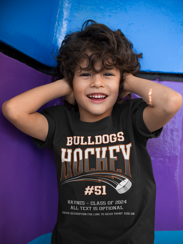 Kids Personalized Hockey T Shirt Custom Hockey Sister Shirt Puck Modern Personalized Hockey TShirt Custom Unisex Shirts Gift Idea Tee-Shirts By Sarah