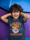 Kids Cowboy Christmas Shirt Santa Cow Boy Hat XMas Happy Desert Cute Tee Western Country Holiday Funny Graphic Tshirt Unisex Youth