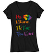 Women's V-Neck Kiss Whoever The F*ck You Want Shirt Support Gay Pride Mature T Shirt Rainbow Tee Gift LGBTQ TShirt Gay Pride Ladies Woman