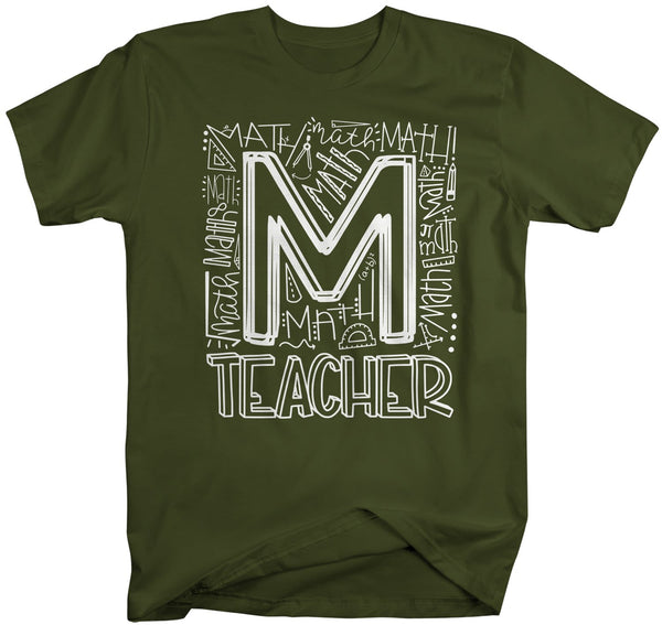Men's Math Teacher T Shirt Math Typography T Shirt Cute Back To School Shirt Mathematics Teacher Gift Shirts-Shirts By Sarah