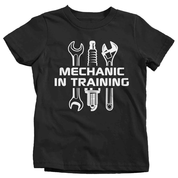 Kids Mechanic T Shirt Mechanic In Training Shirt Daddy And Me Tee Cute Mechanic Shirt For Youth Boy's Girl's Garage Cars-Shirts By Sarah