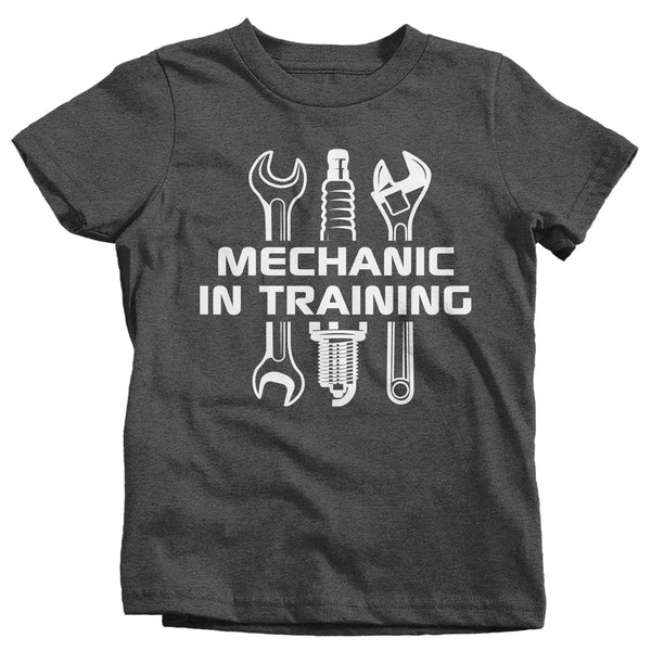 Kids Mechanic T Shirt Mechanic In Training Shirt Daddy And Me Tee Cute Mechanic Shirt For Youth Boy's Girl's Garage Cars-Shirts By Sarah