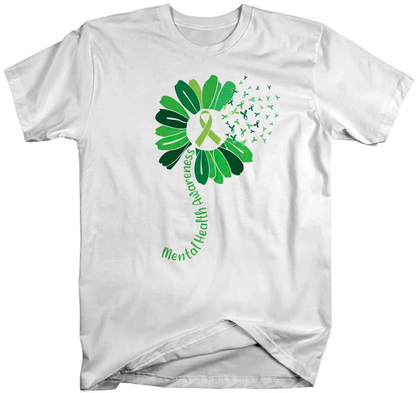 Mental Health Awareness Flower T Shirt Green Shirt Dandelion Tee ADHD TShirt Wellness Gift Man Unisex Anxiety Depression-Shirts By Sarah