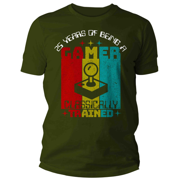 Men's Funny 30th Gamer Birthday T-Shirt Classically Trained Shirt Gift Idea Retro Gaming Humor 30 Tee Thirty Years Man Unisex-Shirts By Sarah
