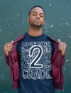 Men's Second Grade Teacher T Shirt 2nd Grade Typography T Shirt Cute Back To School Shirt 2nd Teacher Gift Shirts