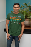 Men's Nurse Shirt Doctor T Shirt Educated Caffeinated Vaccinated Dedicated Gift Medical Professional TShirt Man Unisex Tee