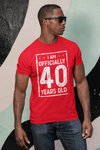 Men's 40th Birthday T-Shirt I Am Officially Forty Years Old Shirt Gift Idea 40th Birthday Shirts Vintage Fortieth Tee Shirt Man Unisex