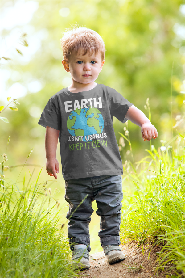 Kids Earth Day Shirt Earth Is Not Uranus T Shirt Keep It Clean Globe Planet Day Global Warming Gift Shirt Boy's Girl's Youth TShirt-Shirts By Sarah