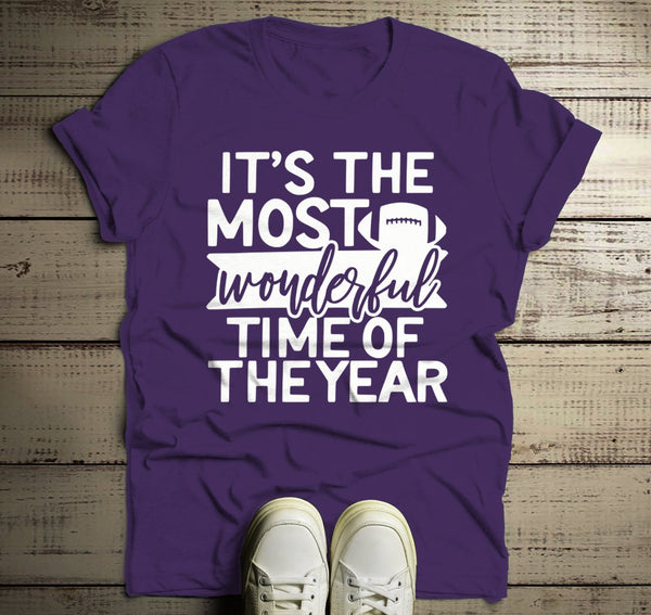 Men's Football T Shirt Most Wonderful Time Of Year Shirts Game Day Tee-Shirts By Sarah
