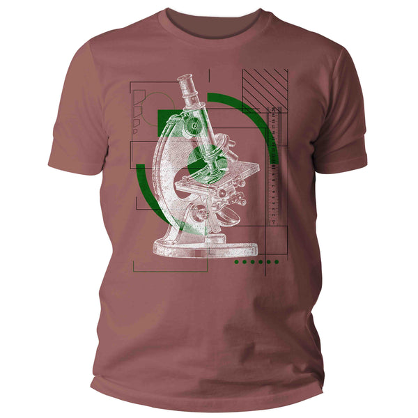 Men's Geek Shirt Scientist Gift Microscope Biologist Nerd Sketch Illustration Chemistry Chemist Biology T-Shirt Tee Unisex Man-Shirts By Sarah