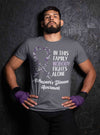 Men's Alzheimer's T Shirt Alzheimer's Nobody Fights Alone Awareness Shirt Alzheimers Shirt Purple Ribbon Shirt