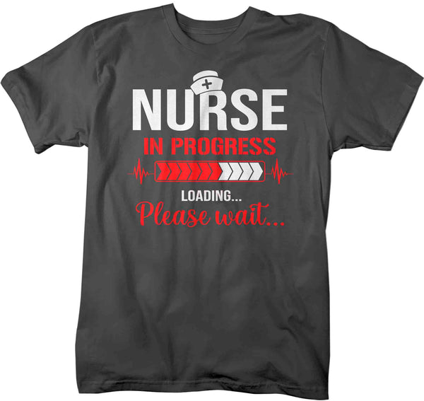 Men's Nurse Shirt Nurse In Progress T Shirt Nurses Gift Nursing School Registered Licensed Practical RN LPN TShirt Man Unisex TShirt-Shirts By Sarah