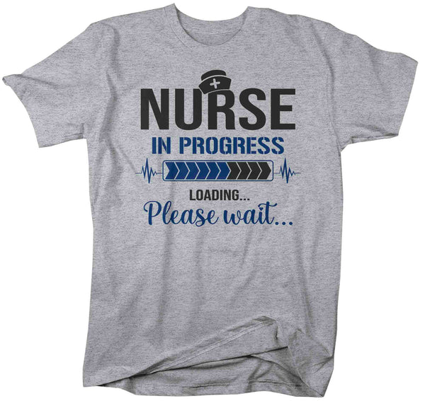 Men's Nurse Shirt Nurse In Progress T Shirt Nurses Gift Nursing School Registered Licensed Practical RN LPN TShirt Man Unisex TShirt-Shirts By Sarah