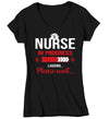 Women's V-Neck Nurse Shirt Nurse In Progress T Shirt Nurses Gift Nursing School Registered Licensed Practical RN LPN TShirt Ladies Woman