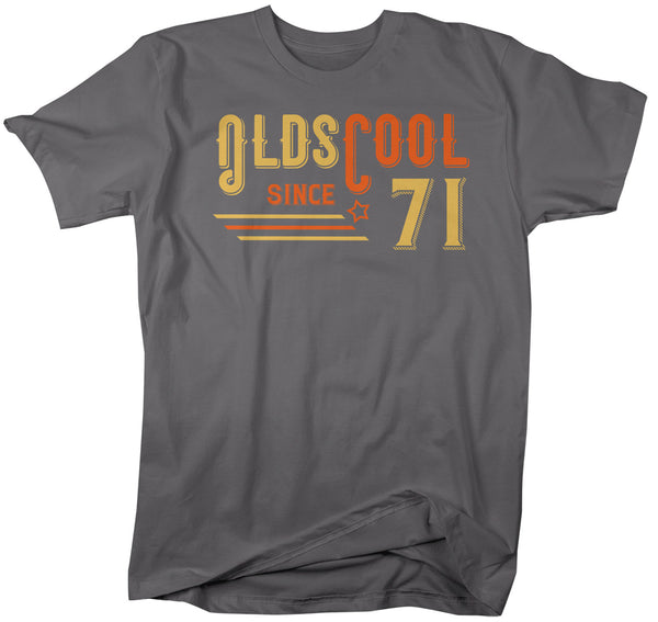 Men's Vintage T Shirt 1971 Birthday Shirt Olds Cool 50th Birthday Tee Retro Gift Idea Vintage Tee Oldscool Shirts Men's Unisex Soft Tee-Shirts By Sarah