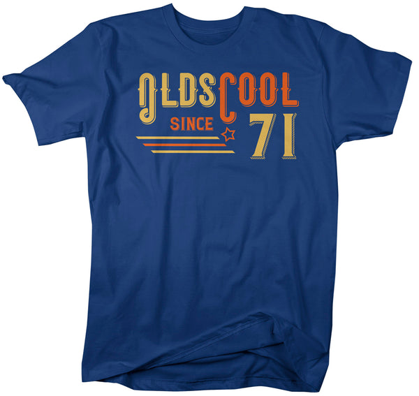 Men's Vintage T Shirt 1971 Birthday Shirt Olds Cool 50th Birthday Tee Retro Gift Idea Vintage Tee Oldscool Shirts Men's Unisex Soft Tee-Shirts By Sarah