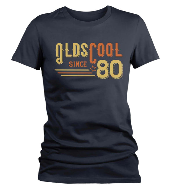 Women's Vintage T Shirt 1980 Birthday Shirt Olds Cool 40th Birthday Tee Retro Gift Idea Vintage Tee Oldscool Shirts-Shirts By Sarah