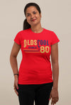 Women's Vintage T Shirt 1980 Birthday Shirt Olds Cool 40th Birthday Tee Retro Gift Idea Vintage Tee Oldscool Shirts