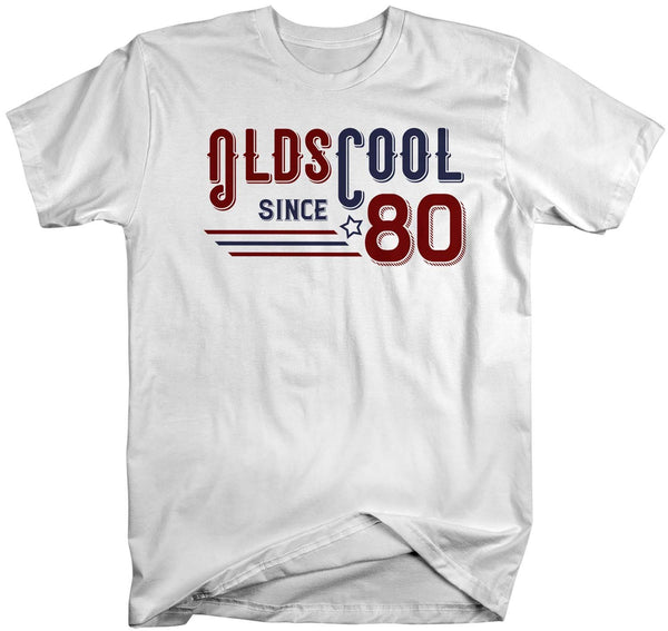 Men's Vintage T Shirt 1980 Birthday Shirt Olds Cool 40th Birthday Tee Retro Gift Idea Vintage Tee Oldscool Shirts-Shirts By Sarah