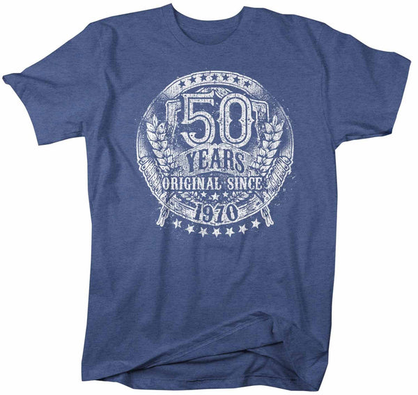 Men's Funny 50th Birthday T Shirt 50 Original Since 1970 Shirts Fiftieth Birthday Shirts Shirt For 50th Birthday-Shirts By Sarah