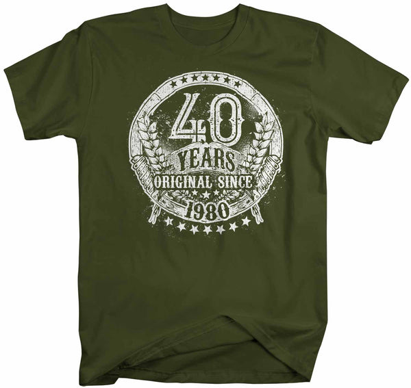 Men's Funny 40th Birthday T Shirt 40 Original Since 1980 Shirts Fortieth Birthday Shirts Shirt For 40th Birthday-Shirts By Sarah