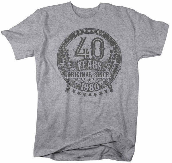Men's Funny 40th Birthday T Shirt 40 Original Since 1980 Shirts Fortieth Birthday Shirts Shirt For 40th Birthday-Shirts By Sarah
