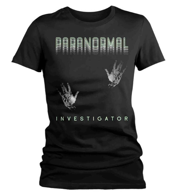 Women's Paranormal Investigator T-Shirt Ghost Hunter Shirt Gift Spirit Afterlife Soul Tee Grunge Graphic Tee Hipster T Shirt Ladies-Shirts By Sarah