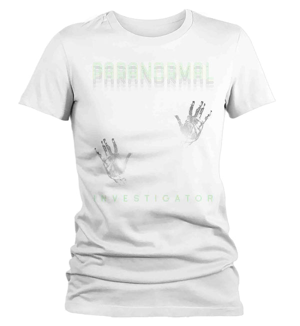Women's Paranormal Investigator T-Shirt Ghost Hunter Shirt Gift Spirit Afterlife Soul Tee Grunge Graphic Tee Hipster T Shirt Ladies-Shirts By Sarah