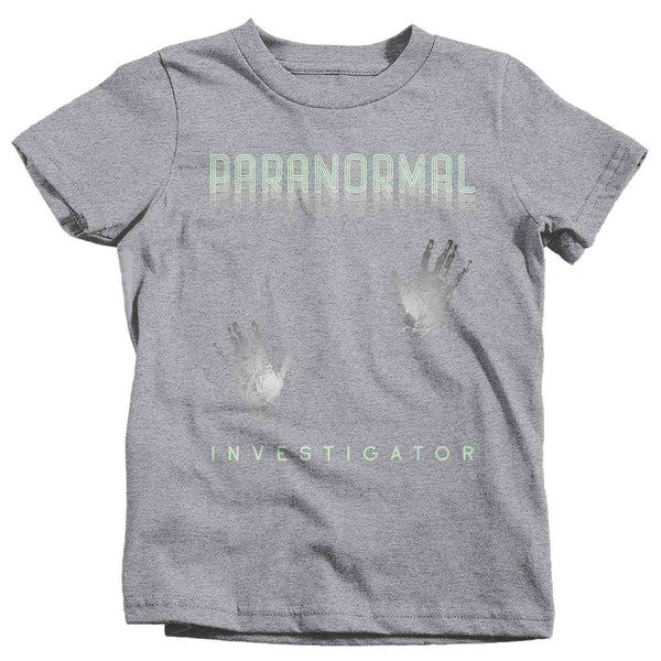 Kids Paranormal Investigator T-Shirt Ghost Hunter Shirt Gift Spirit Afterlife Soul Tee Grunge Graphic Tee Hipster T Shirt Unisex Youth-Shirts By Sarah