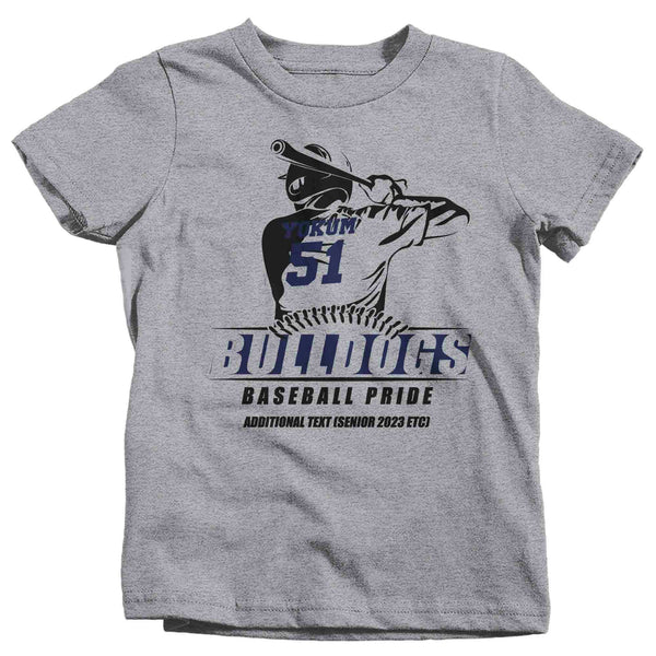Kids Personalized Baseball Shirt Custom Baller T Shirt Personalized Baseball Sister Player Brother TShirt Custom Unisex Shirts Gift Idea-Shirts By Sarah
