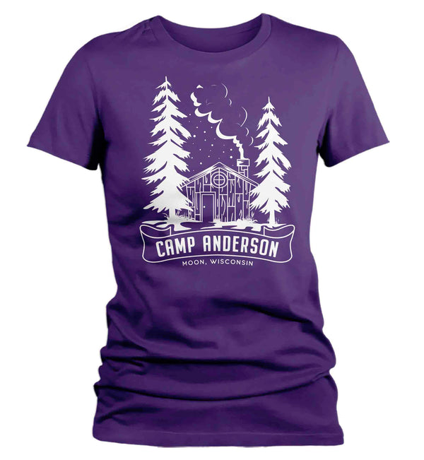 Women's Personalized Cabin T Shirt Life Is Better At Cabin Shirts Custom Camp Shirt Forest Woods Cottage Woodsman Camping TShirts Ladies-Shirts By Sarah