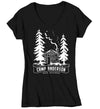 Women's V-Neck Personalized Cabin T Shirt Life Is Better At Cabin Shirts Custom Camp Shirt Forest Woods Cottage Woodsman Camping TShirts Ladies