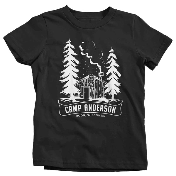 Kids Personalized Cabin T Shirt Life Is Better At Cabin Shirts Custom Camp Shirt Forest Woods Cottage Woodsman Camping TShirts Boy's Girl's-Shirts By Sarah