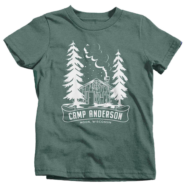 Kids Personalized Cabin T Shirt Life Is Better At Cabin Shirts Custom Camp Shirt Forest Woods Cottage Woodsman Camping TShirts Boy's Girl's-Shirts By Sarah