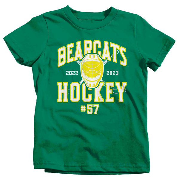 Kids Personalized Hockey Shirt Custom Hockey Brother T Shirt Helmet Goalie Personalized Hockey TShirt Custom Unisex Shirts Gift Idea Tee-Shirts By Sarah