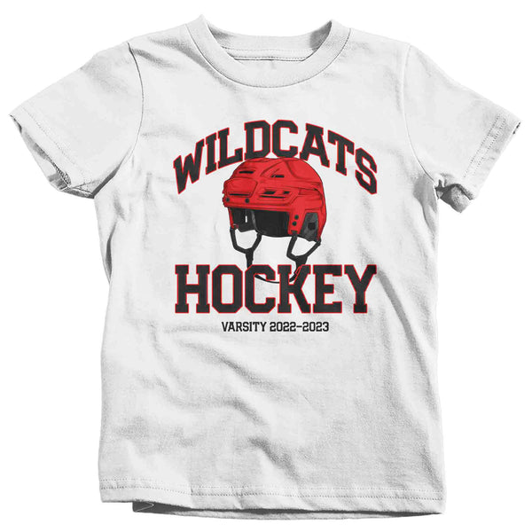 Kids Personalized Hockey Shirt Custom Hockey Brother T Shirt Helmet Personalized Hockey Sister Team TShirt Custom Unisex Shirts Gift Idea-Shirts By Sarah