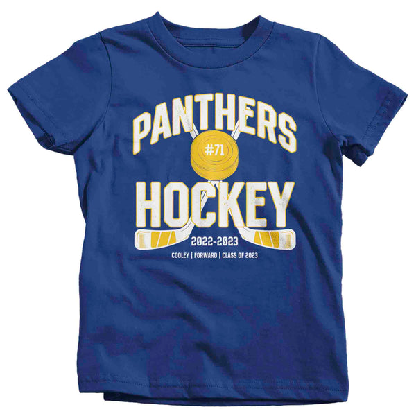 Kids Personalized Hockey T Shirt Custom Hockey Brother Shirt Puck Sticks Personalized Hockey Sister Team TShirt Custom Unisex Shirts Gift-Shirts By Sarah