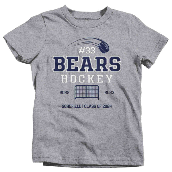Kids Personalized Hockey Shirt Custom Hockey Sister T Shirt Net Goal Goalie Personalized Hockey TShirt Custom Unisex Shirts Gift Idea Tee-Shirts By Sarah