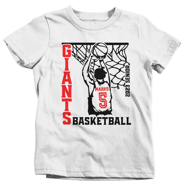 Kids Personalized Basketball Team Shirt Ball Tee Male Player Boys Sister T Shirt Custom T-Shirt Custom Unisex Shirts Gift-Shirts By Sarah