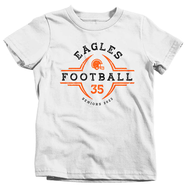 Kids Personalized Football T Shirt Custom Vintage Junior Varsity Gift Personalized Football Team Brother Sister Tshirt Unisex Shirts-Shirts By Sarah