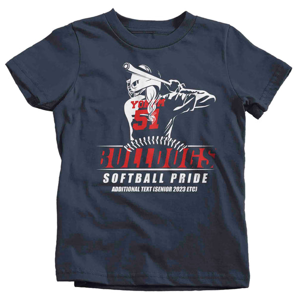 Kids Personalized Softball Shirt Custom Baller T Shirt Personalized Softball Brother Player Sister TShirt Custom Unisex Shirts Gift Idea-Shirts By Sarah