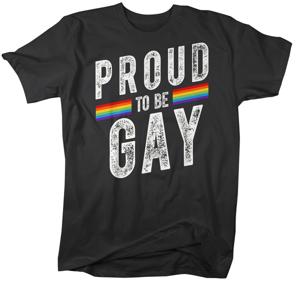 Men's Proud To Be Gay T Shirt LGBT Shirts Gay Pride Shirt Proud T Shirt LGBT Pride T Shirts Grunge Tee-Shirts By Sarah